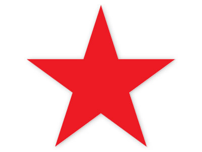 Наклейка красная "Звезда"